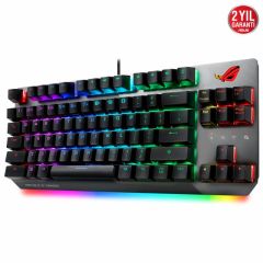 ASUS ROG STRIX SCOPE TKL KABLOLU MEKANİK RGB OYUNCU KLAVYESİ - NX MEKANİK, ALÜMİNYUM KASA, BİLEK DESTEĞİ, AURA SYNC