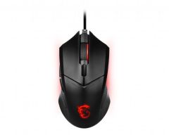 MSI GG CLUTCH GM08 GAMING MOUSE 4.200 DPI PIXART PAW3519 OPTIK SENSOR RED LED 1.8M KABLO AYARLANABILIR AGIRLIK ALTIN KAPLAMA USB BAGLANTI OYUNCU FARESI