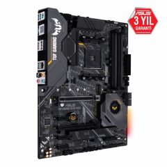 ASUS TUF GAMING X570-PLUS AMD X570 AM4 DDR4 4400 DP HDMI Çift M2 USB 3.2 AURA RGB ATX PCIe 4.0 128GB’a kadar ram desteği