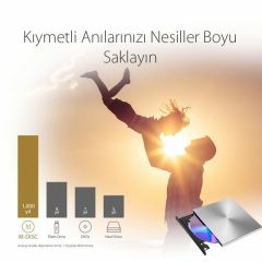 ASUS ZENDRİVE-U5S SDRW-08U5S-U HARİCİ İNCE DVD YAZICI  M-DİSC DESTEKLİ  METAL KASA