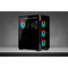 CORSAIR CC-9011190-WW ICUE 220T RGB CAM ON PANEL TEMPERLI CAM YAN PANEL MID TOWER OYUNCU BILGISAYAR KASASI SIYAH
