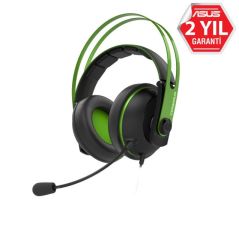 ASUS Cerberus V2 Yeşil Oyuncu Kulaklığı, 53mm Asus Essence Sürücü, Paslanmaz Çelik Kafabandı, PC/PS4/Xbox/MAC uyumlu