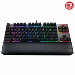 ASUS ROG STRIX SCOPE TKL DELUXE KABLOLU MEKANİK RGB OYUNCU KLAVYESİ CHERRY MX ALÜMİNYUM KASA BİLEK DESTEĞİ AURA SYNC