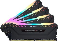 CORSAIR CMW128GX4M4Z3200C16 128GB (4X32GB) DDR4 3200MHz CL18 VENGEANCE RGB PRO BLACK SOGUTUCULU DIMM BELLEK
